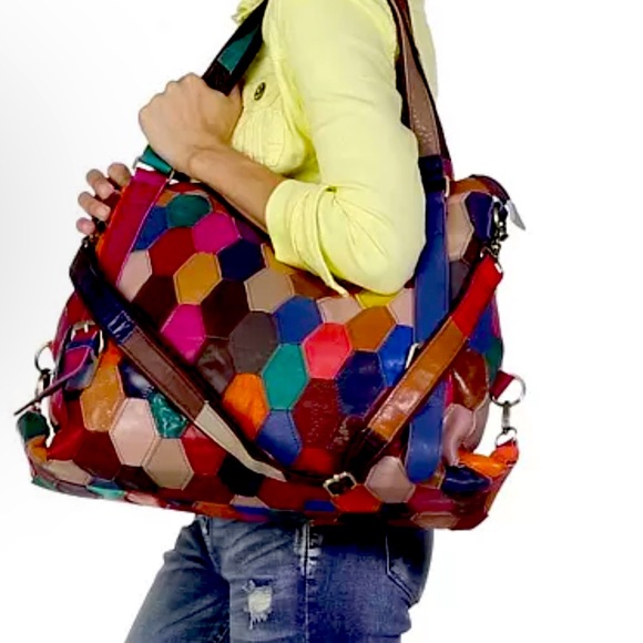 AmeriLeather Bags Amerileather Miya Leather Patchwork